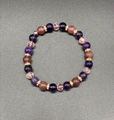 Amethyst &amp; Strawberry Quartz