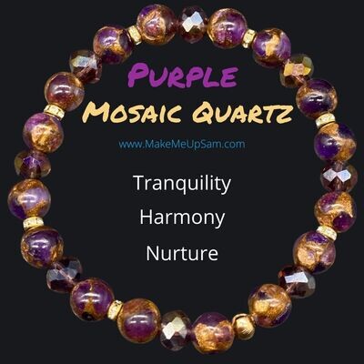 Purple Mosaic Quartz Bracelet Purple Mosaic Quartz Bracelet