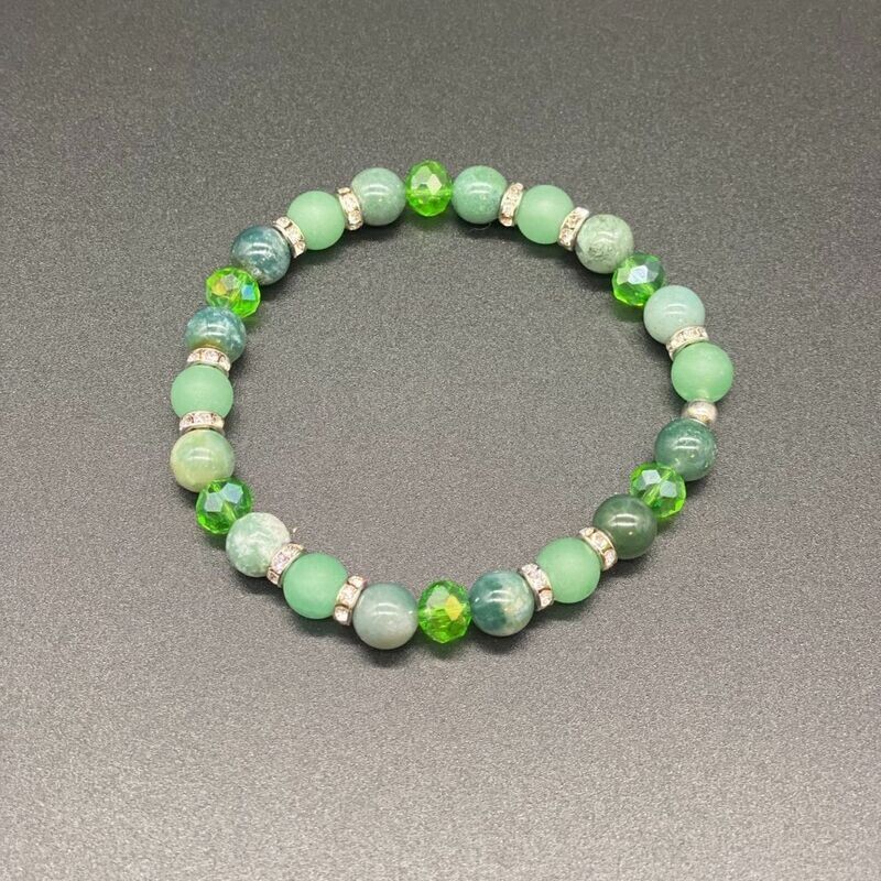 Fancy Jasper &amp; Green Aventurine Bracelet