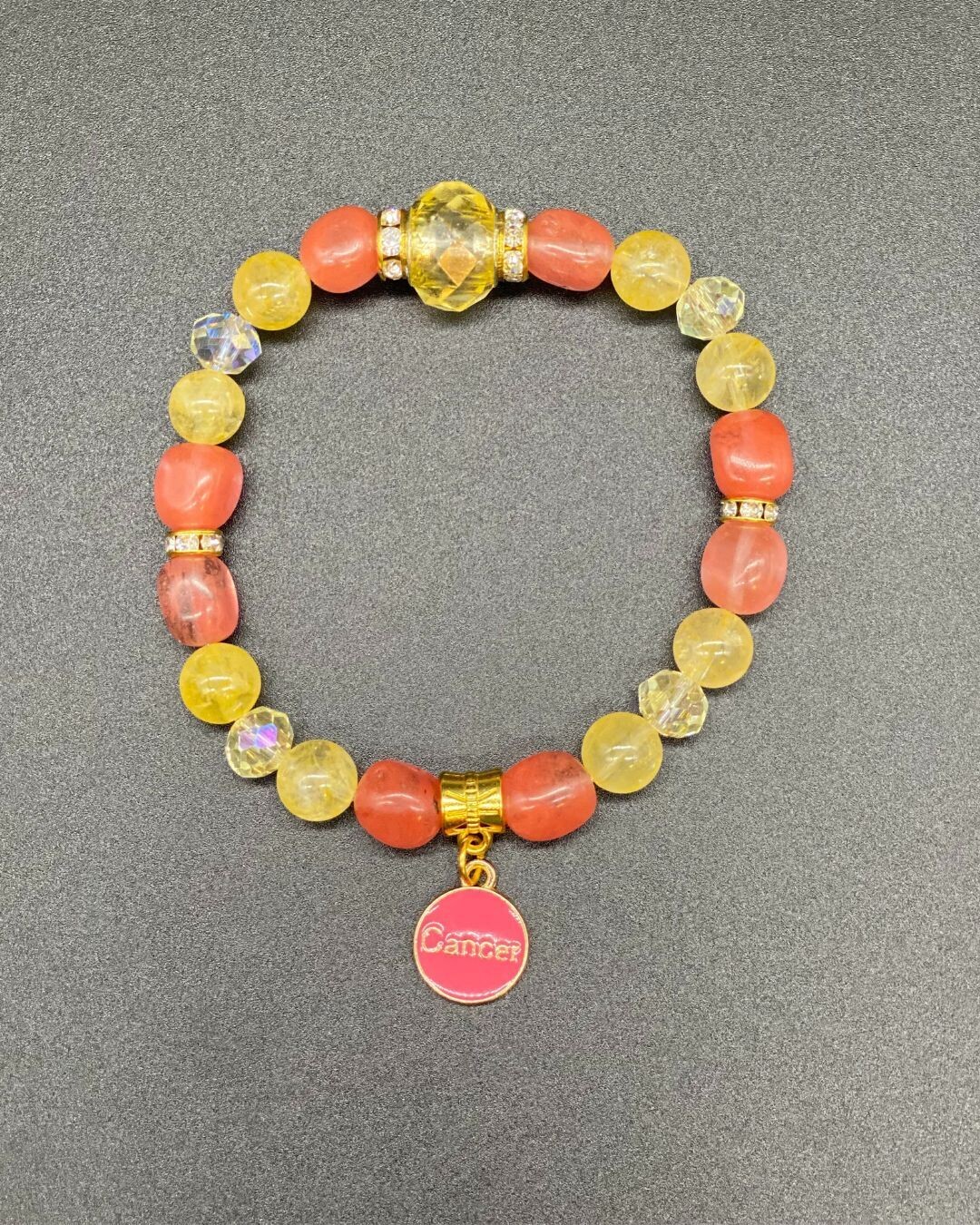 Zodiac Bracelet Cherry Quartz &amp; Citrine