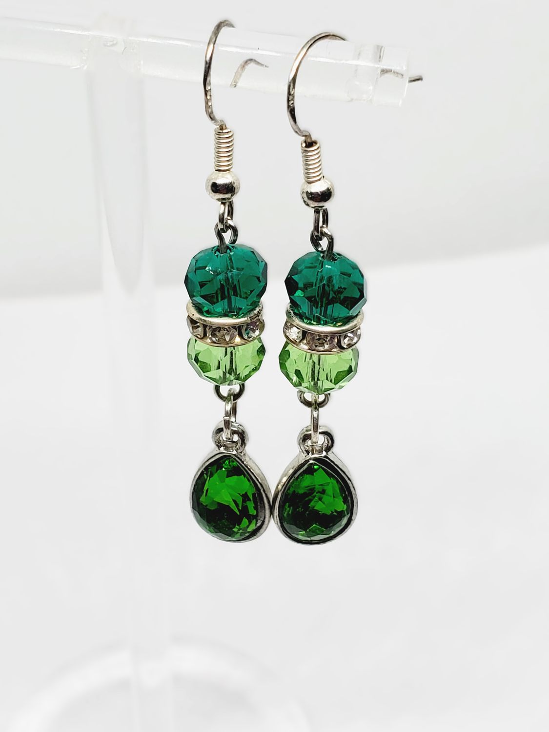 Light Green Teardrop Earrings