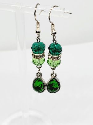 Light Green Teardrop Earrings
