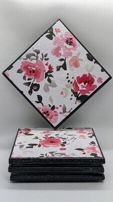 Tea Rose Ceramic Coasters
