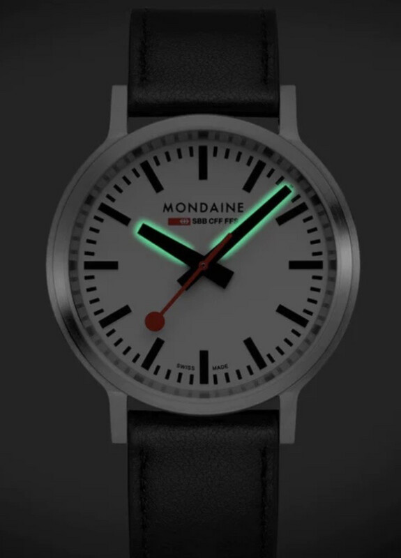 STOP2GO WATCH BLACK VEGAN LEATHER STRAP, 41 MM SKU: MST.4101B.LBV.2SE