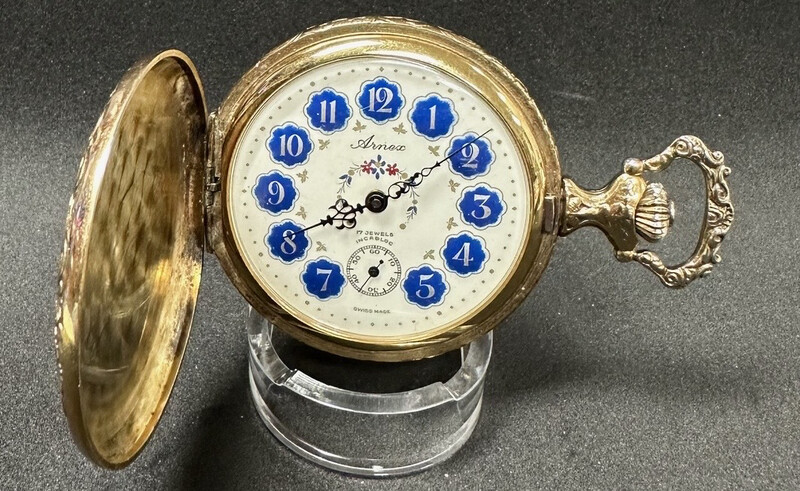 Arnex Pocket Watch Size 18. Hunting Case.