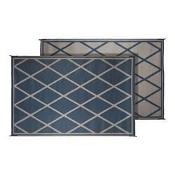 Faulkner 01-1195
Patio Mat; 12 Foot Length x 9 Foot Width; Blue/ Ivory Diamond Design; Polypropylene; Reversible Fabric; Mold And Mildew Resistant; Without Grommets/ Storage Bag; With Corner Tie-Downs