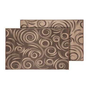 Faulkner 01-1056
Patio Mat; 12 Foot Length x 9 Foot Width; Brown/ Beige Swirl Design; Polypropylene; Reversible Fabric; Mold And Mildew Resistant; Without Grommets/ Storage Bag; With Corner Tie-Downs