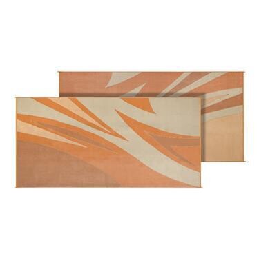 Faulkner 01-0070
Patio Mat; Summer Waves Design; 16 Foot Length x 8 Foot Width; Tan And Gold; Polypropylene; Reversible Fabric; Mold And Mildew Resistant; Without Grommets/ Storage Bag; With Corner Ti