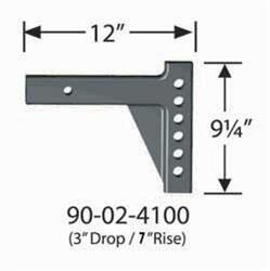 Weight Distribution Hitch Shank; 2 Inch Square
