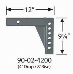 Weight Distribution Hitch Shank; 2 Inch Square