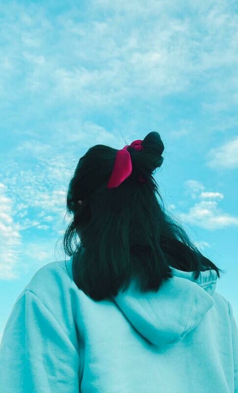 Bow Tie Scrunchie BABY PINK