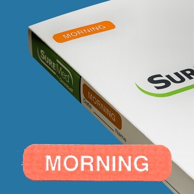 SureMed 31-Day Multi-Med Morning Labels - 100 Labels