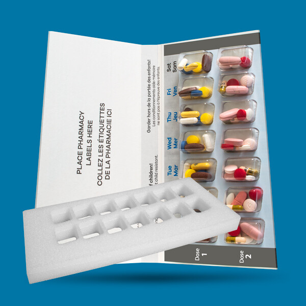 Manrex 7-Day 2-Dose Multi-Med w/ Sealing Template - 100 Cards