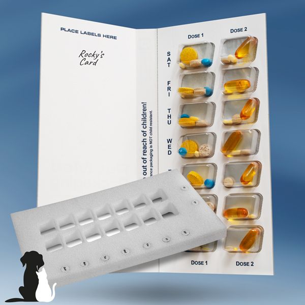 Pet Med 7-Day 2-Dose Multi-Med w/ Sealing Template - 6 Month Supply