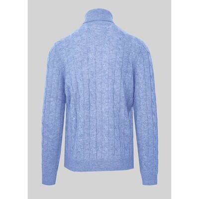 Malo Light Blue Turtleneck Sweater