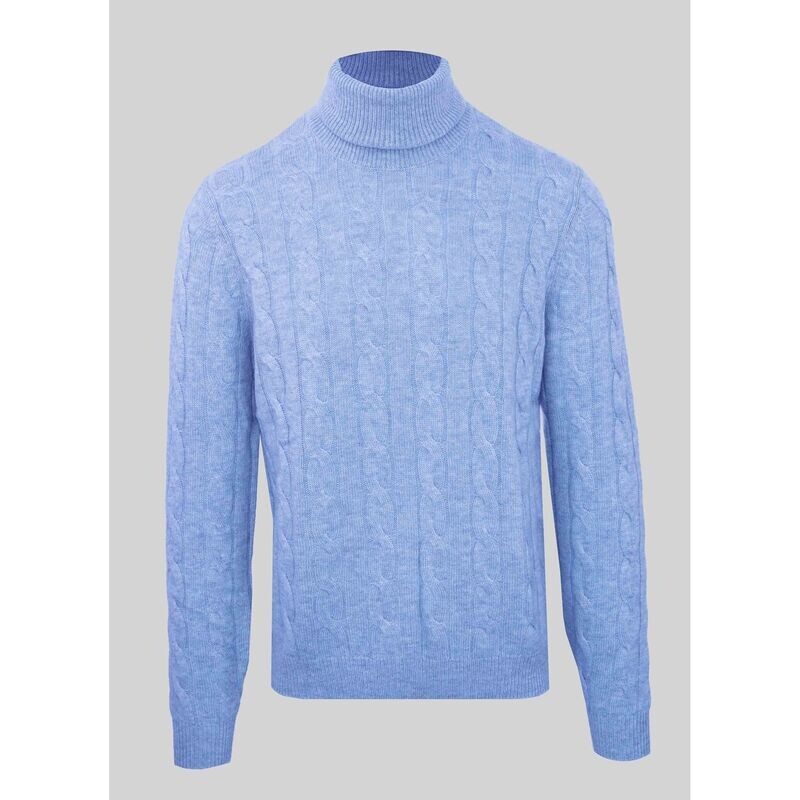 Malo Light Blue Turtleneck Sweater
