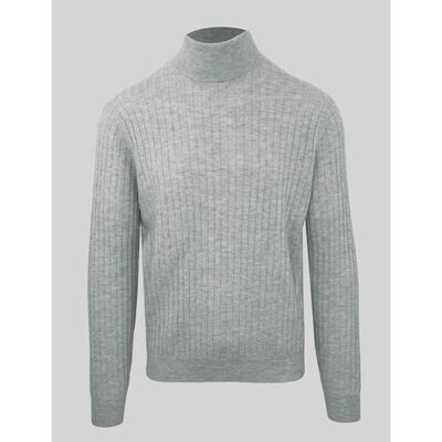 Malo Light Grey Turtleneck Sweater