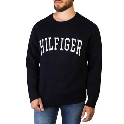 Tommy Hilfiger Mens Round Neck Black Sweater