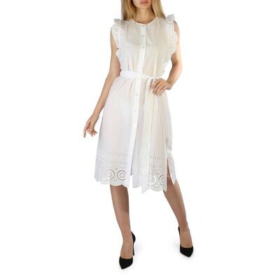 Tommy Hilfiger Womens White Button Up Dress