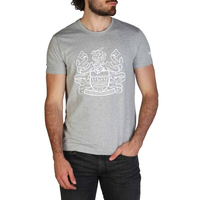 Aquascutum Grey Round Neck T-Shirt