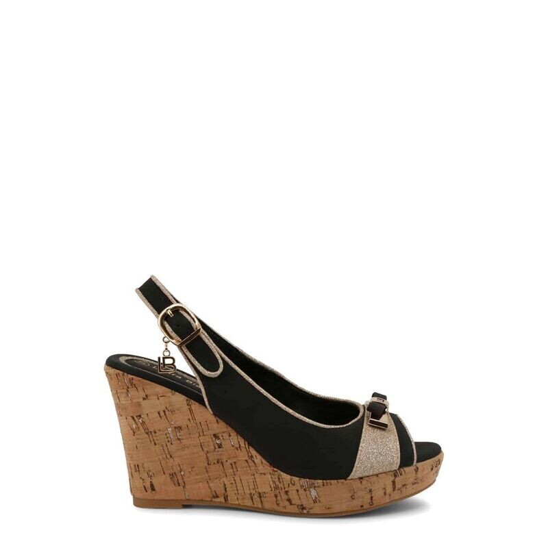 Laura Biagiotti Nabuk Black Wedges