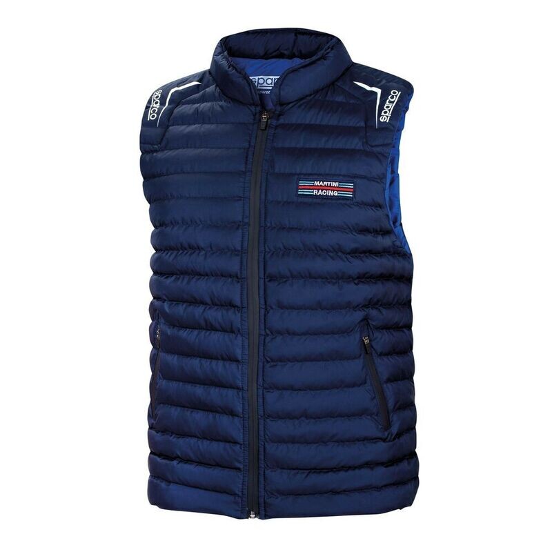 Men&#39;s Quilted Sparco Martini Racing Gilet in Blue
