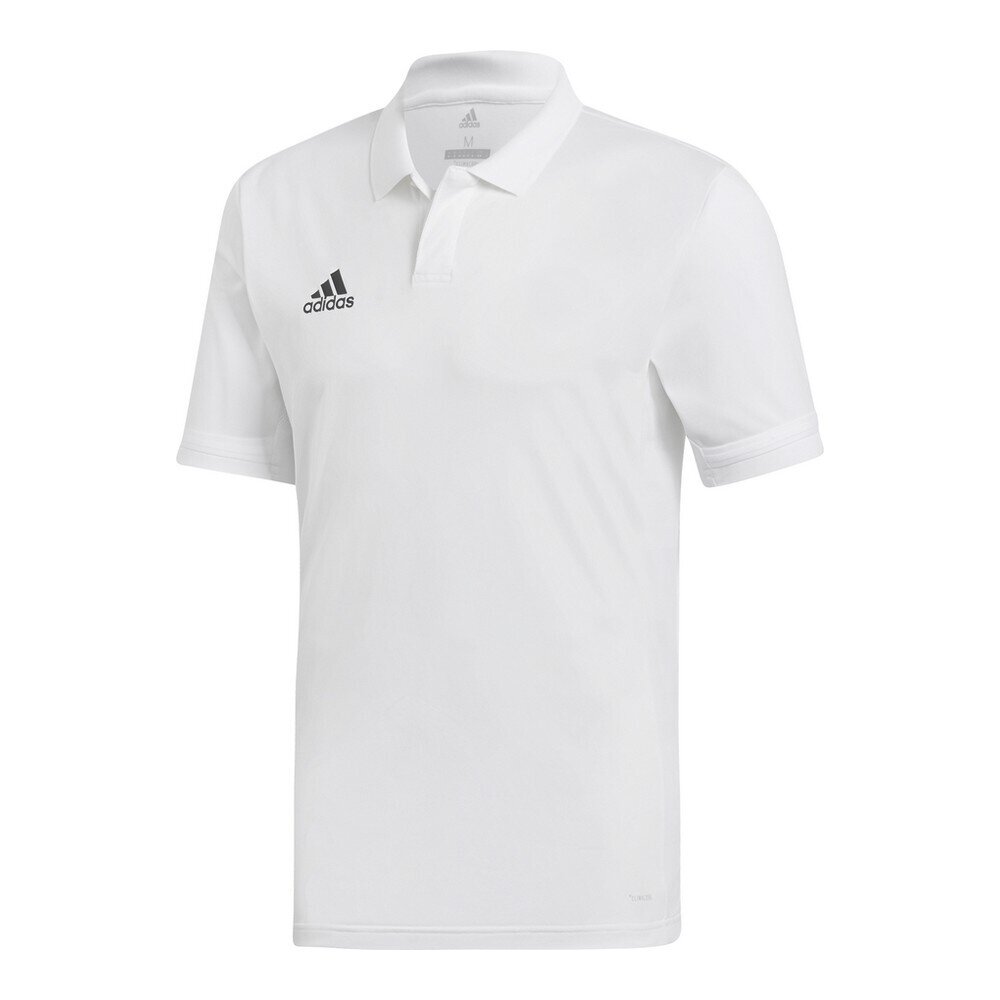 Mens Short Sleeve Polyester Adidas Polo Shirt in White