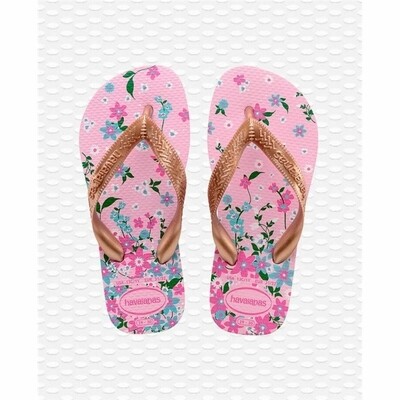 Flip Flops for Children Havaianas Flowers Ice Pink