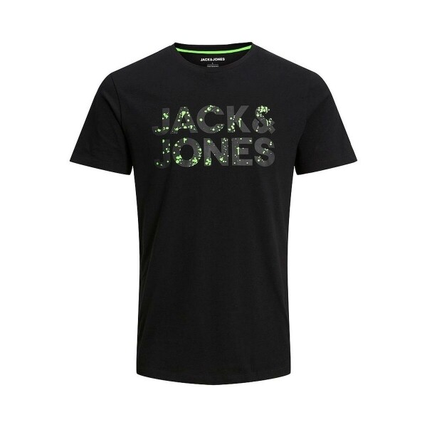 Black Crew Neck Jack & Jones Short Sleeve T-Shirt