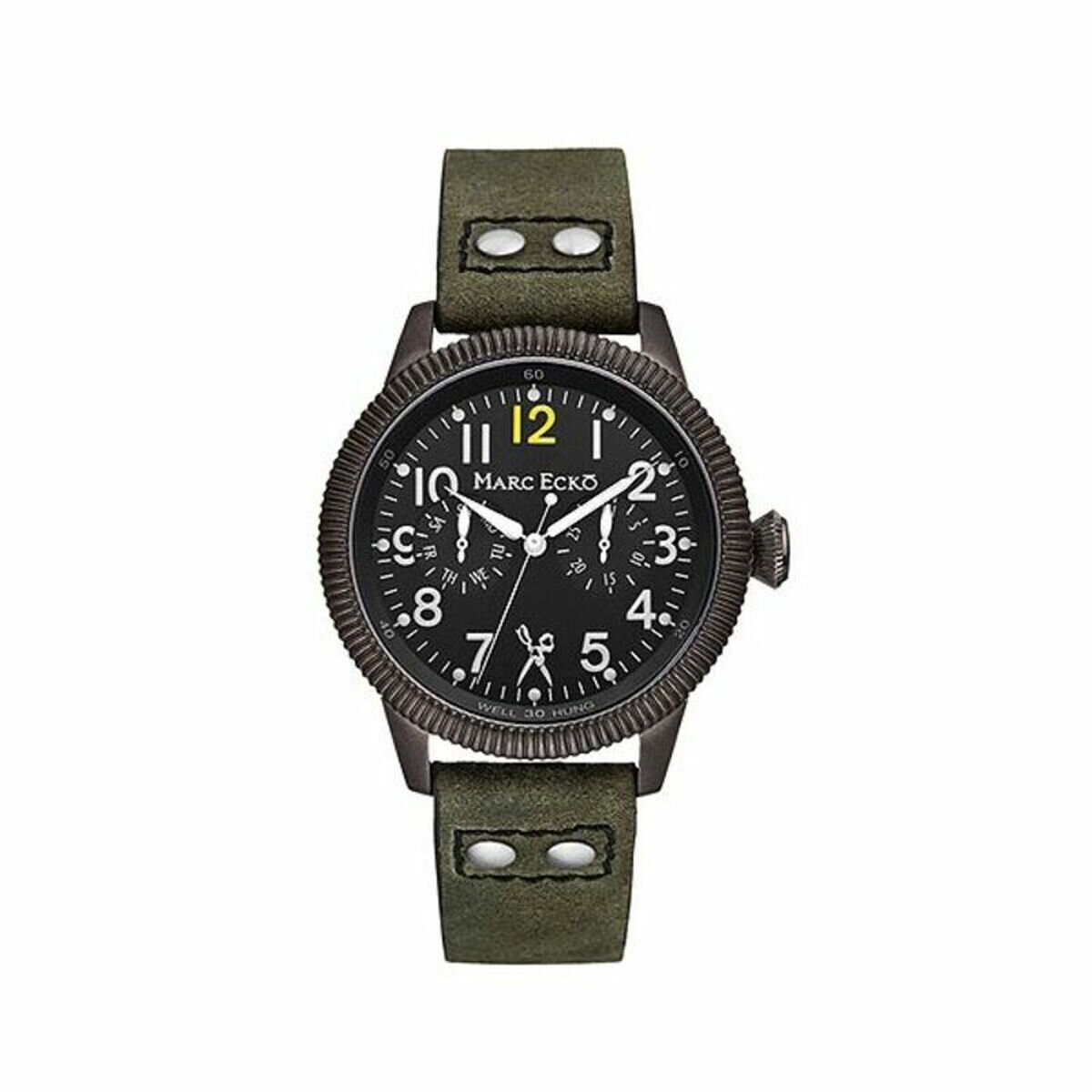 Mens Black and Green Marc Ecko Watch