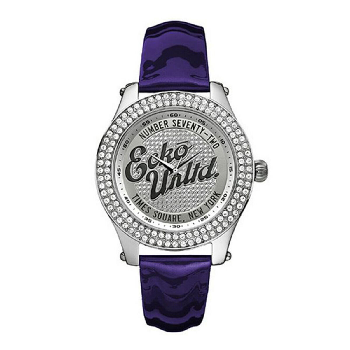Ladies Silver and Violet Marc Ecko Watch
