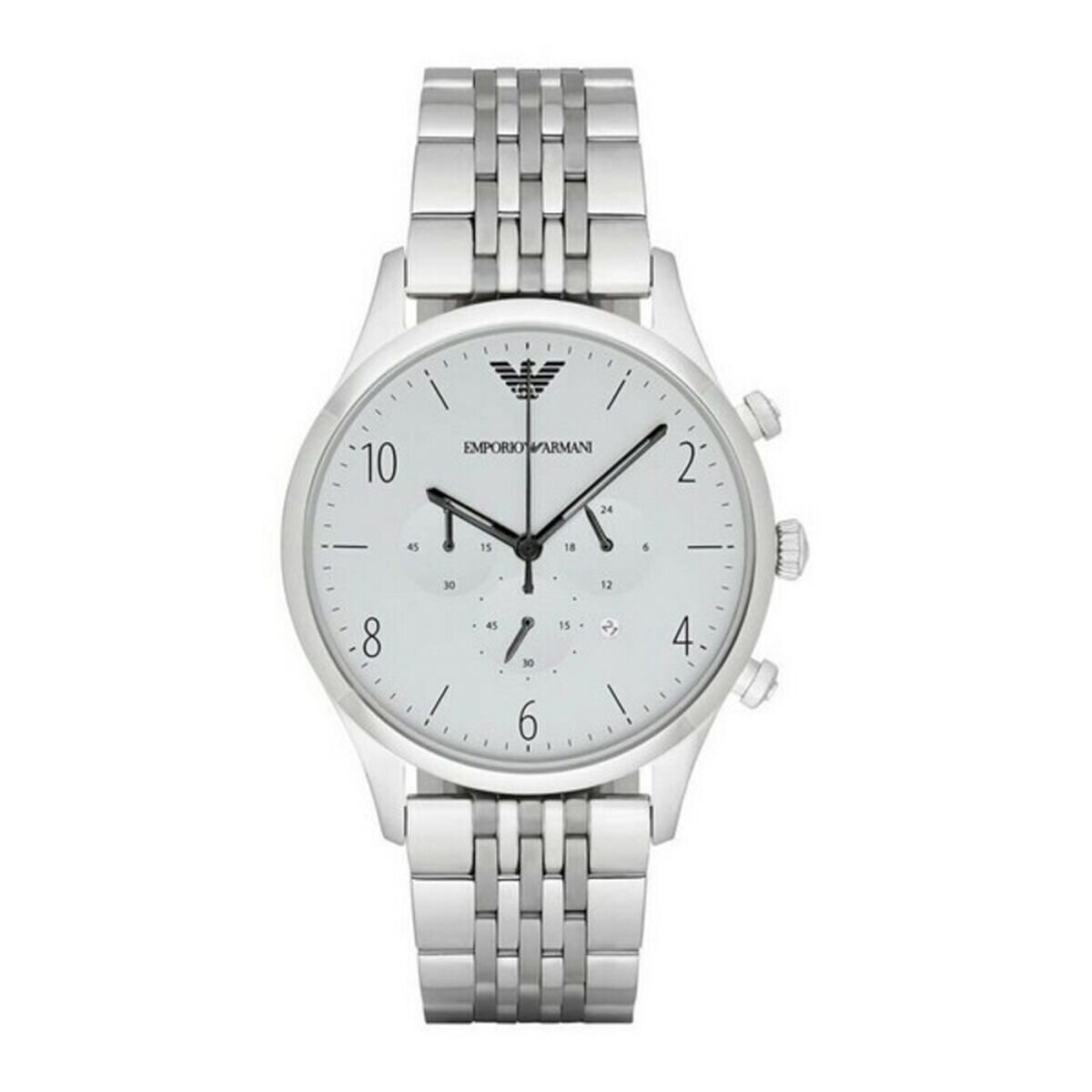 Men's Silver Chronograph Armani Watch