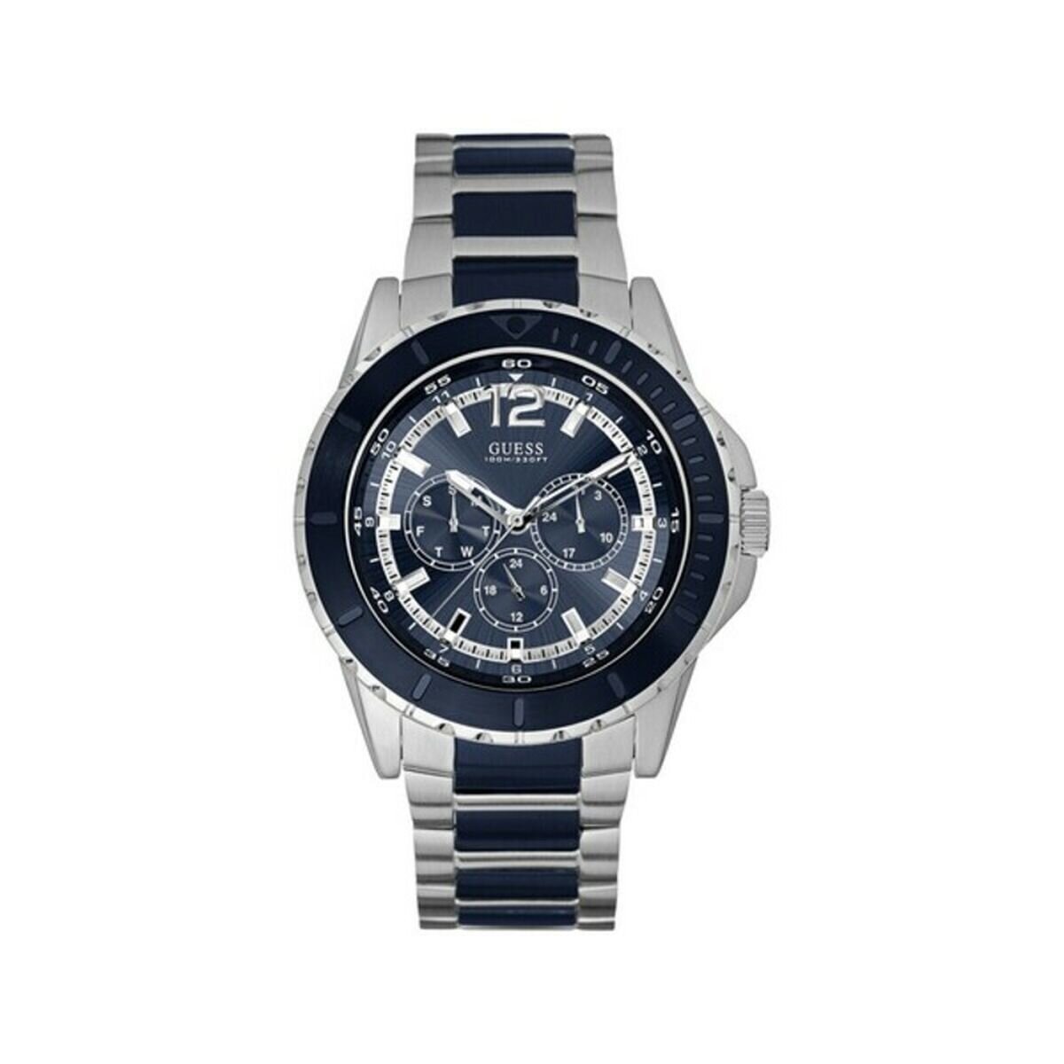 Mens Blue and Silver Guess Watch