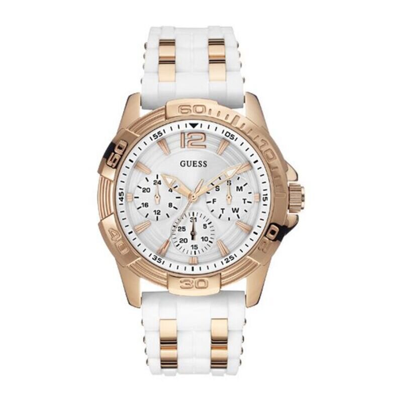 Ladies Rose and white Guess Watch