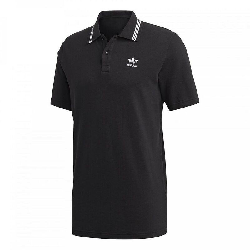 Men&#39;s Short Sleeve Pique Adidas Polo Shirt in Black