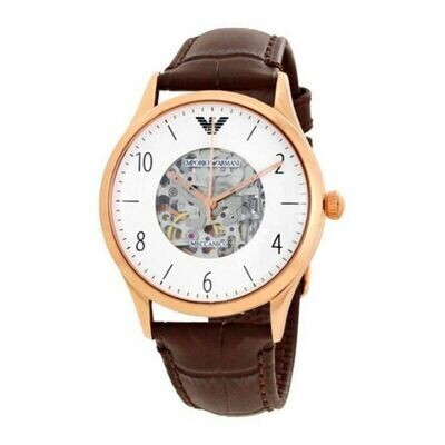Men&#39;s Meccanico Rose Gold &amp; Brown Armani Watch
