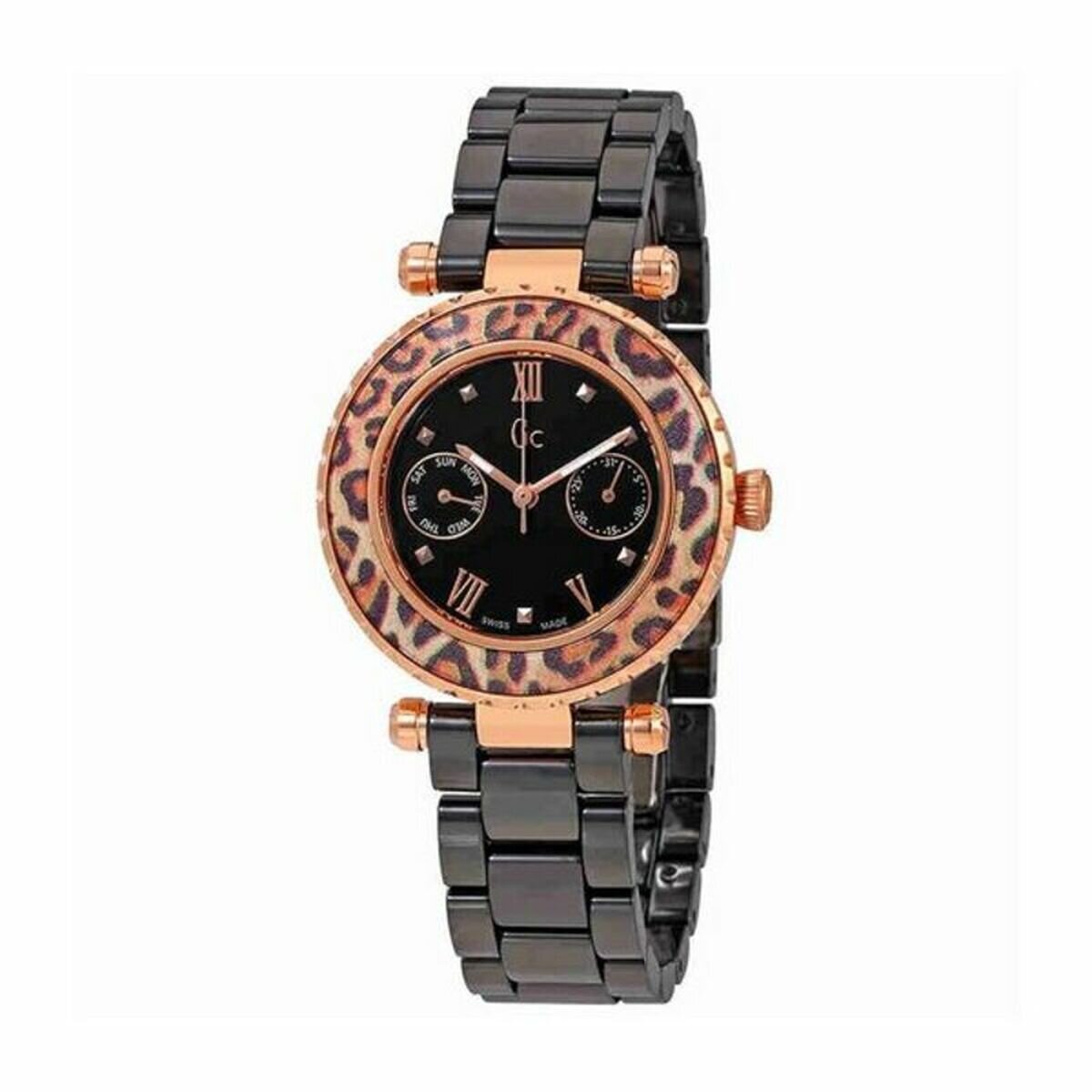 Ladies Black and Rose Gold Guess Watch