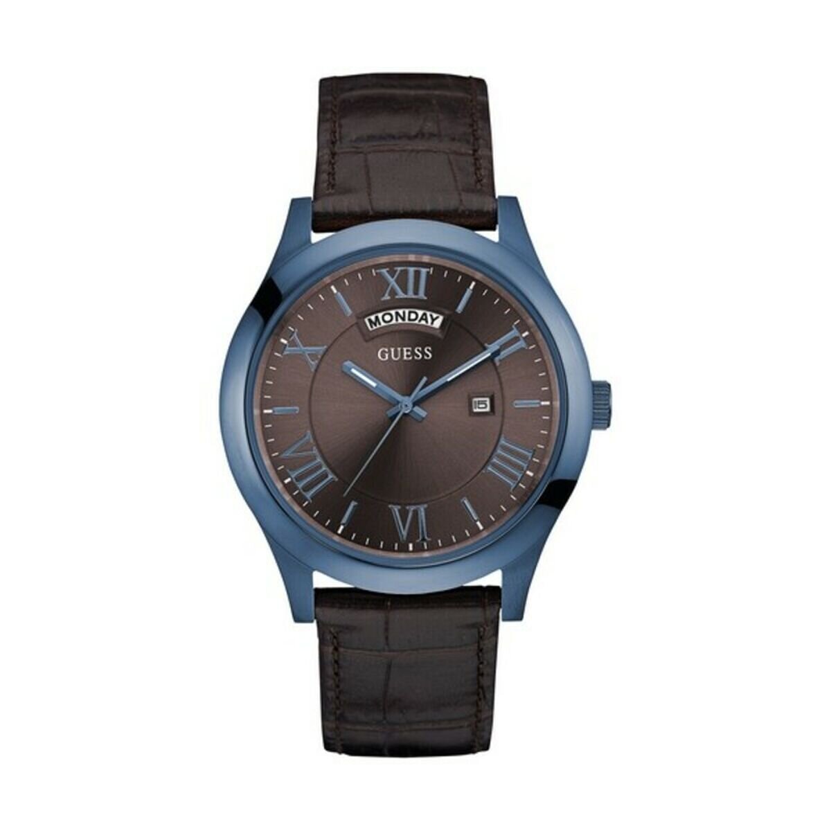 Men's Blue And Brown Classic Guess Watch