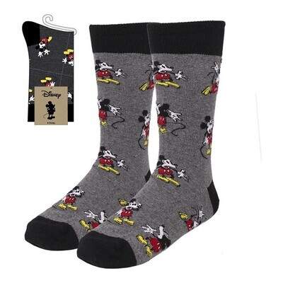 Socks Mickey Mouse Adult Grey