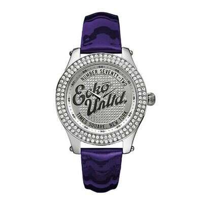 Ladies Silver and Violet Marc Ecko Watch