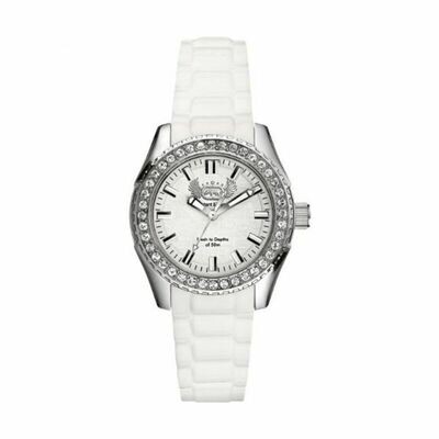Ladies Diamante and white Marc Ecko watch