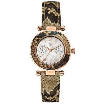 Ladies Snake Print Guess Watch