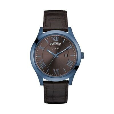 Men&#39;s Blue And Brown Classic Guess Watch