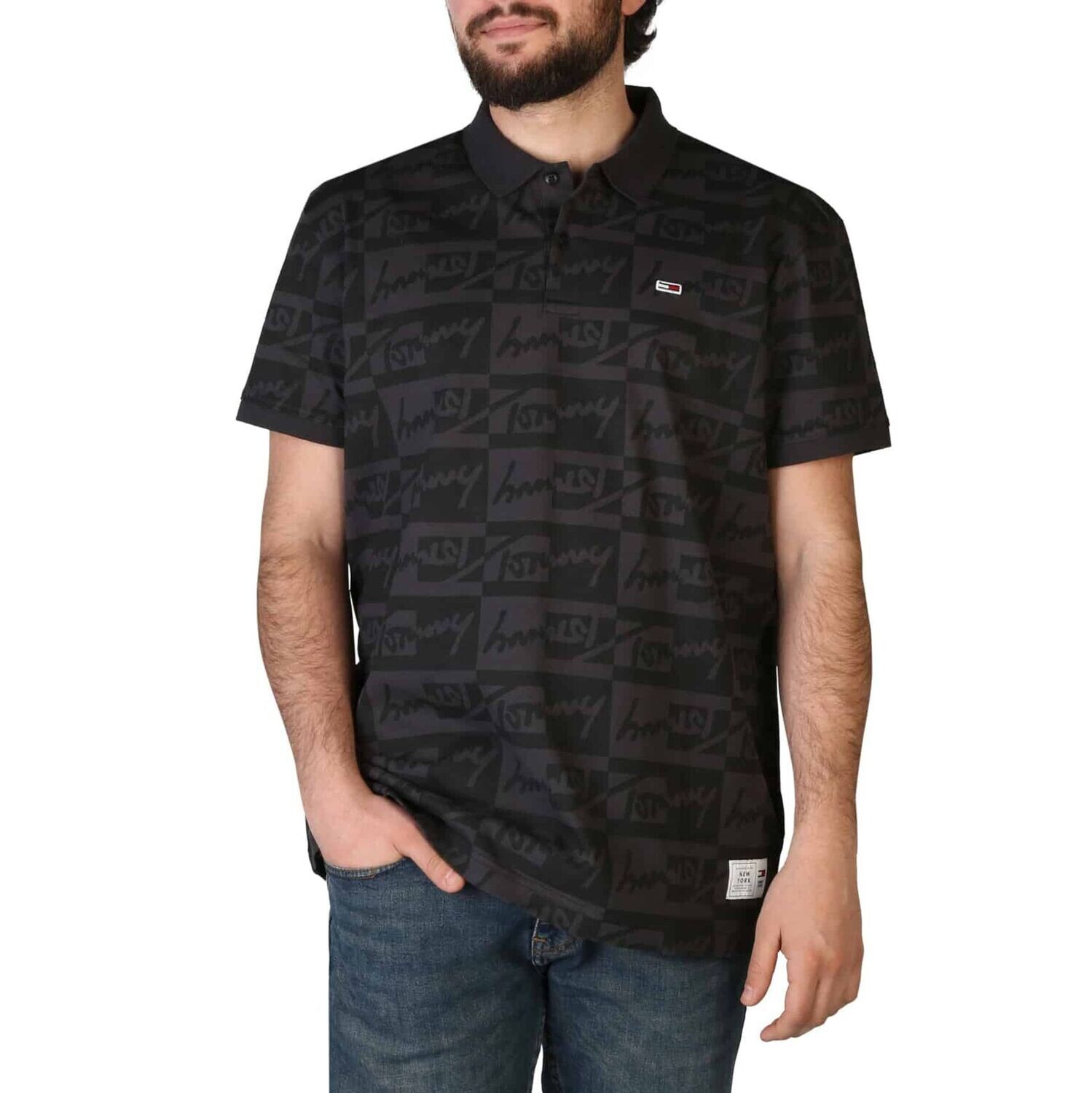 Tommy Hilfiger Black Polo Shirt, size: XL