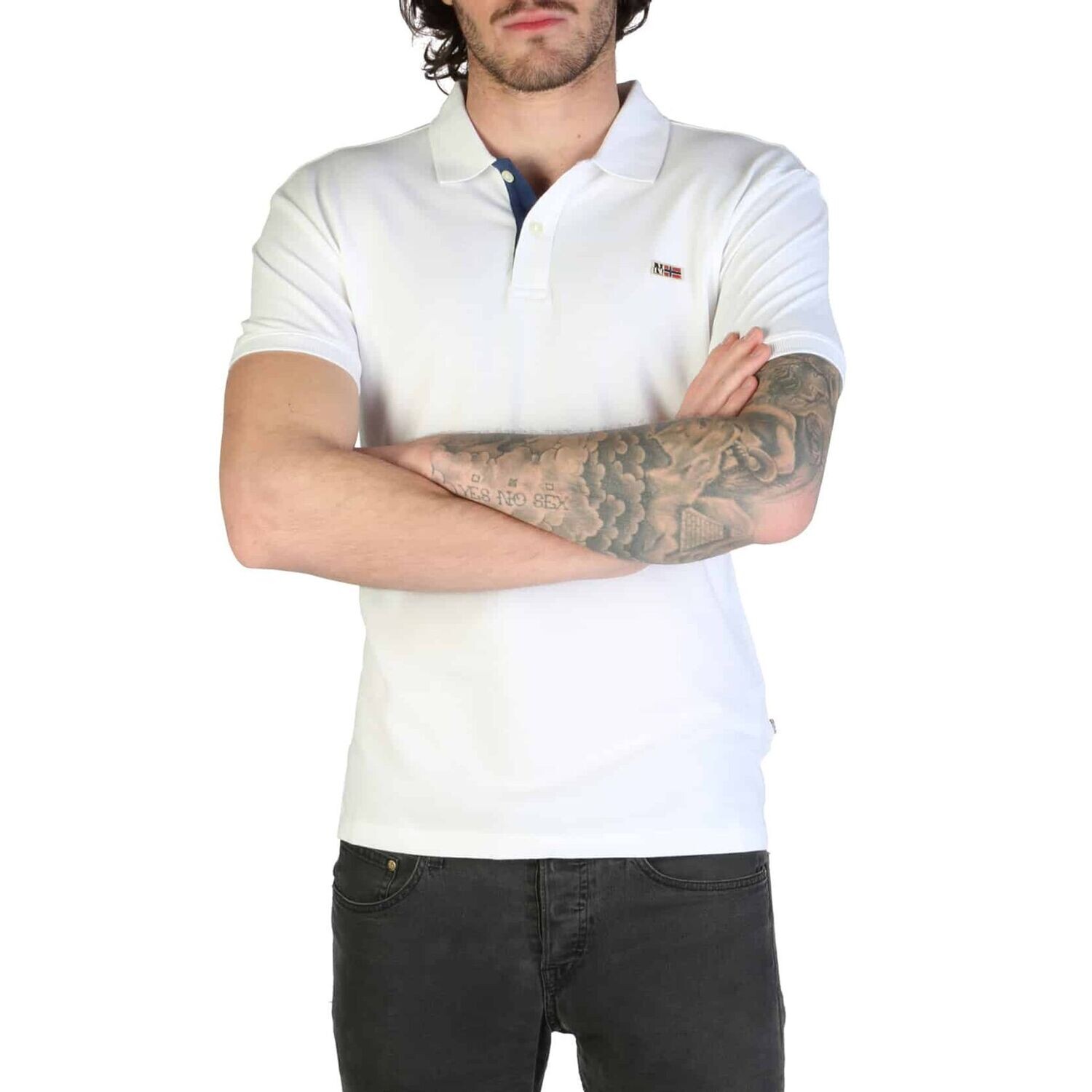 Napapijri White Polo Shirt, size: S