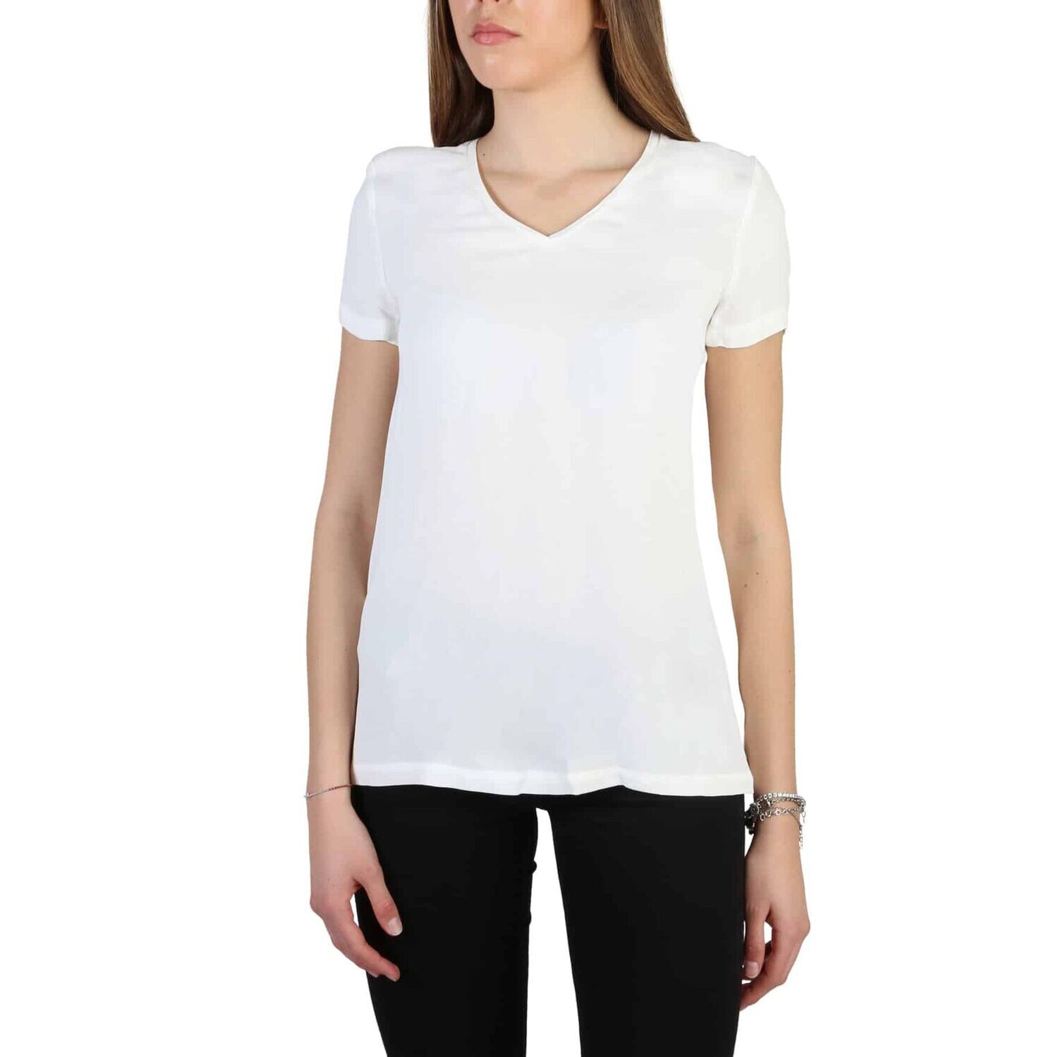 Armani Jeans White V-Neck Top
