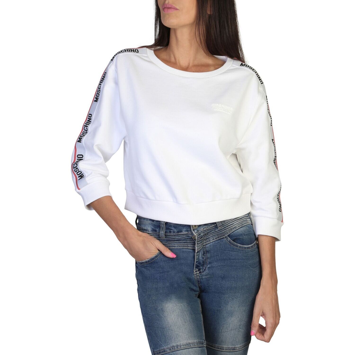 Moschino White Sweatshirt, size: XS
