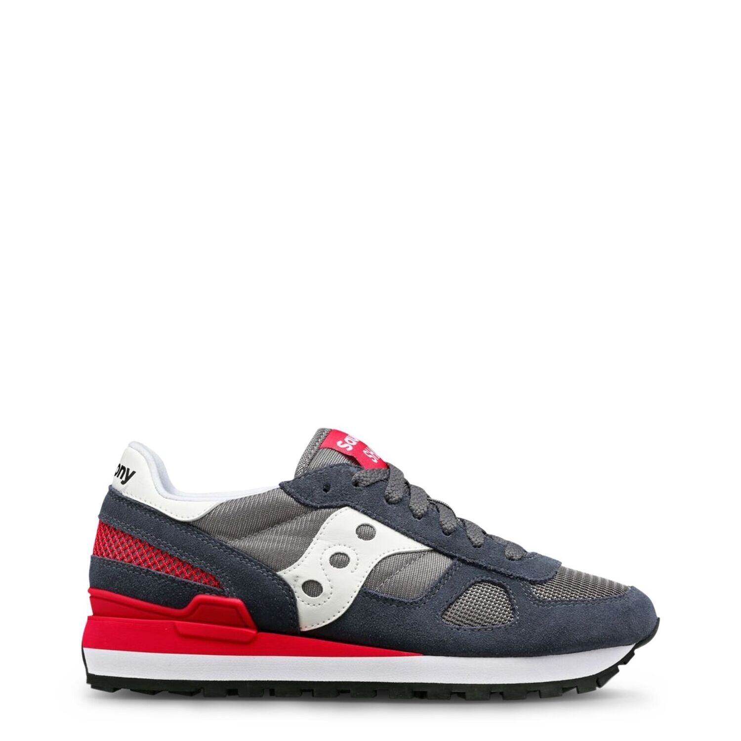 Saucony Shadow Grey and Red Trainers