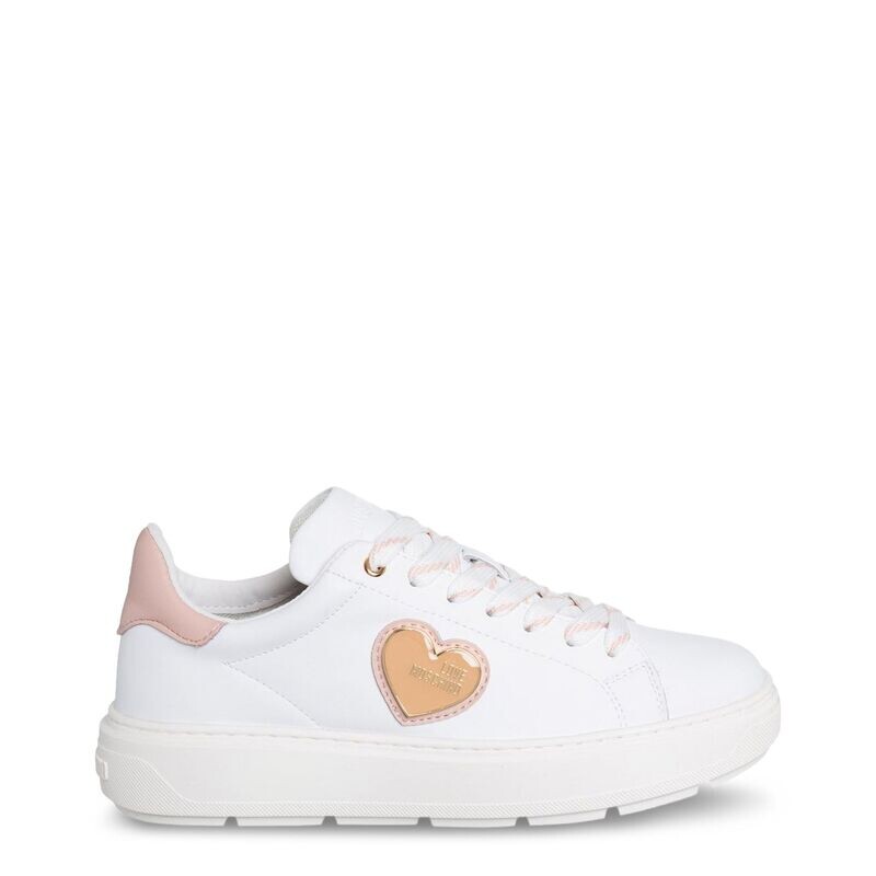 Love Moschino Beige Heart Trainers
