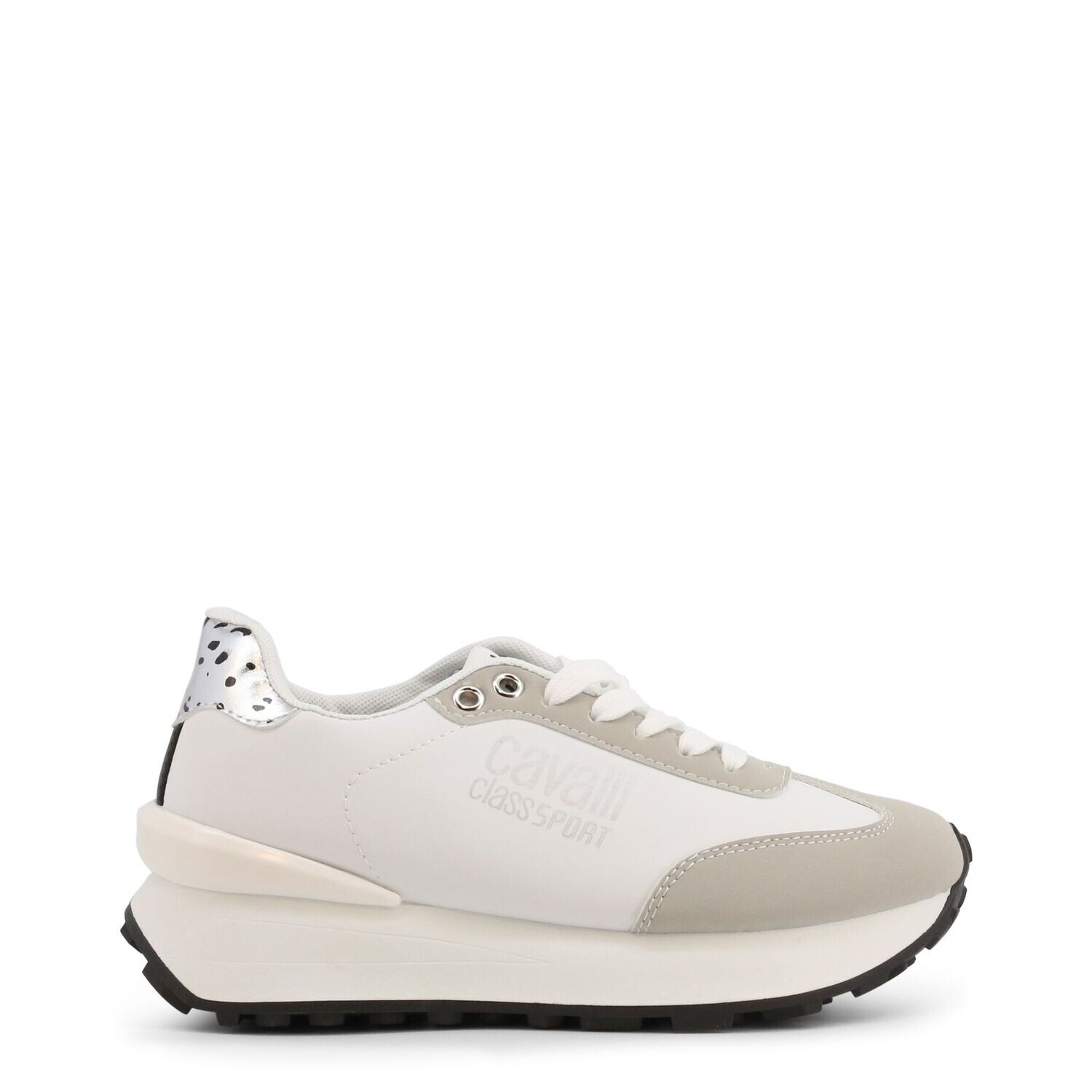 Cavalli Class White And Beige Trainers